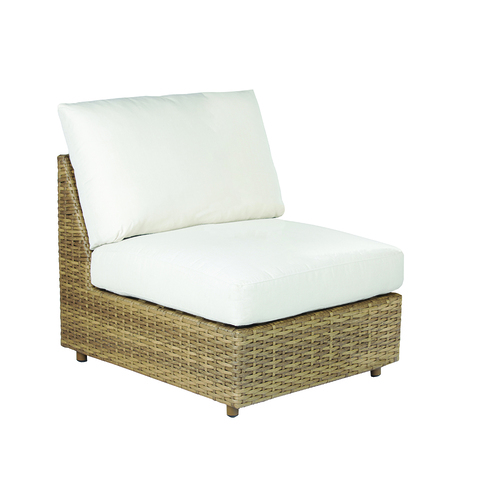 Lane Venture Campbell Woven Armless Outdoor Sectional Unit AuthenTEAK