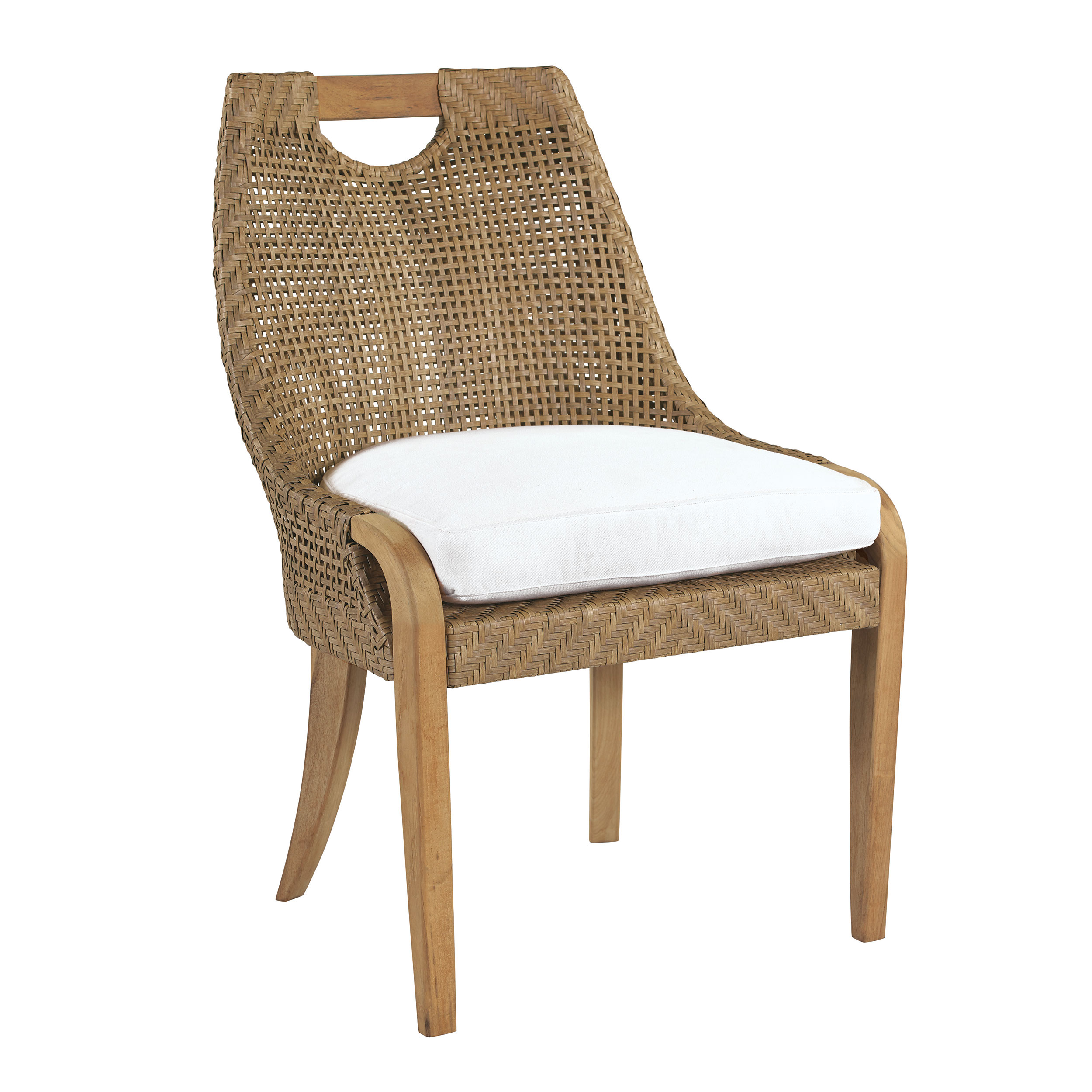 Lane Venture Edgewood Woven Dining Side Chair AuthenTEAK