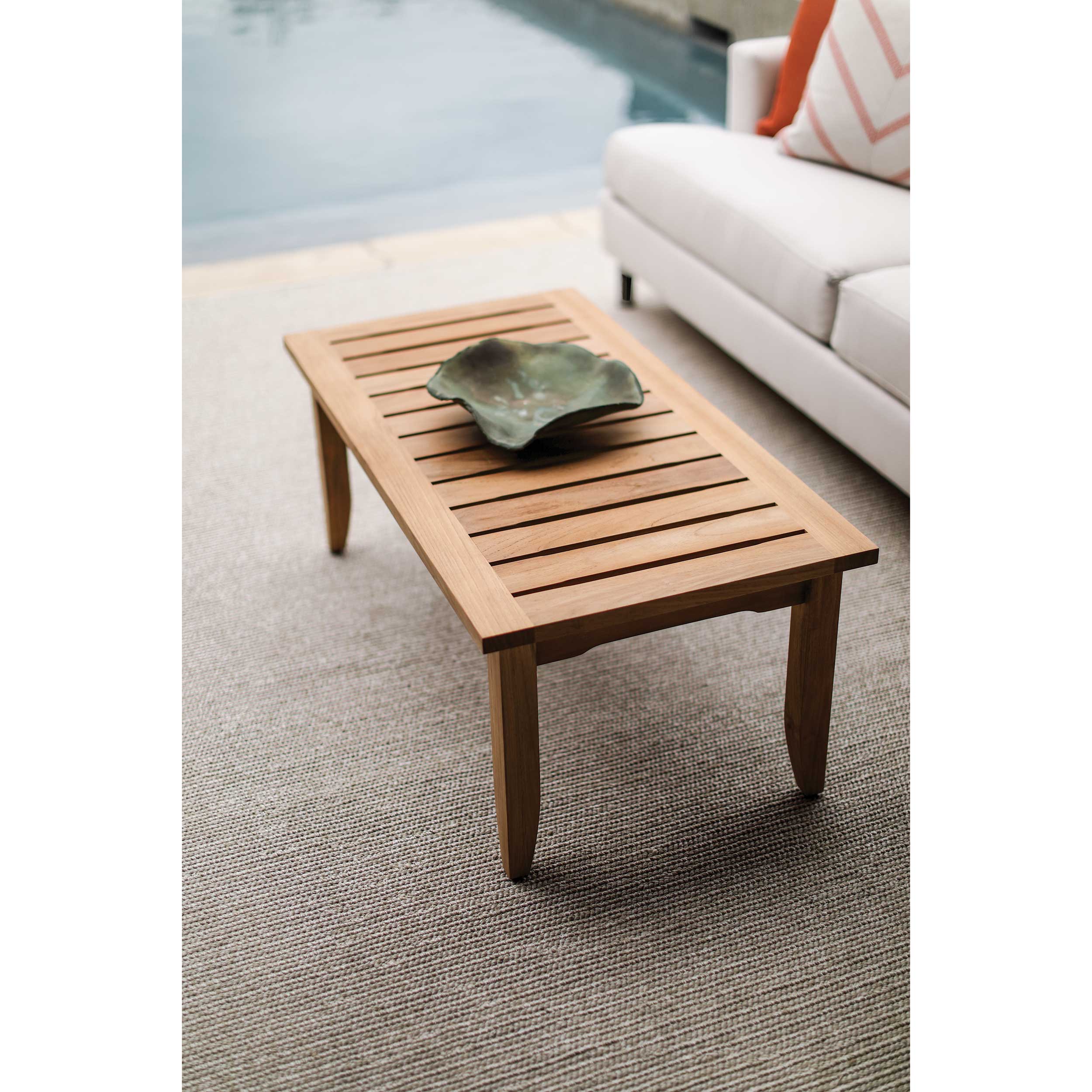 Lane Venture Edgewood 43" Teak Rectangular Cocktail Table AuthenTEAK