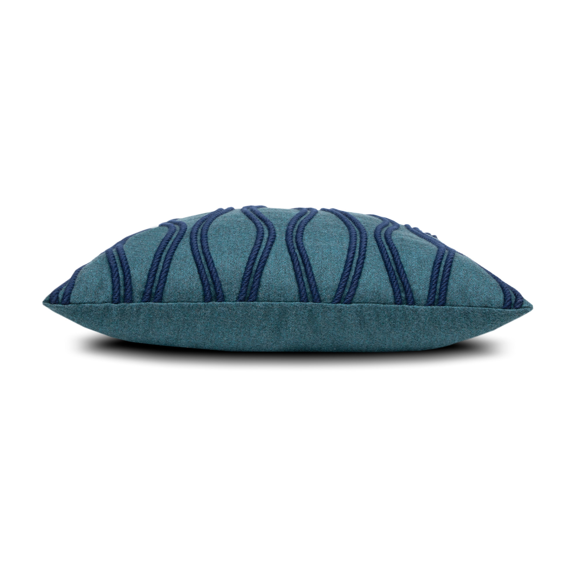 Elaine Smith 20" x 20" Ripple Deep Sea Sunbrella Outdoor Pillow