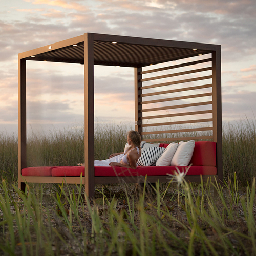 Tuuci Solanox Cabana with Automated Louvered Roof AuthenTEAK