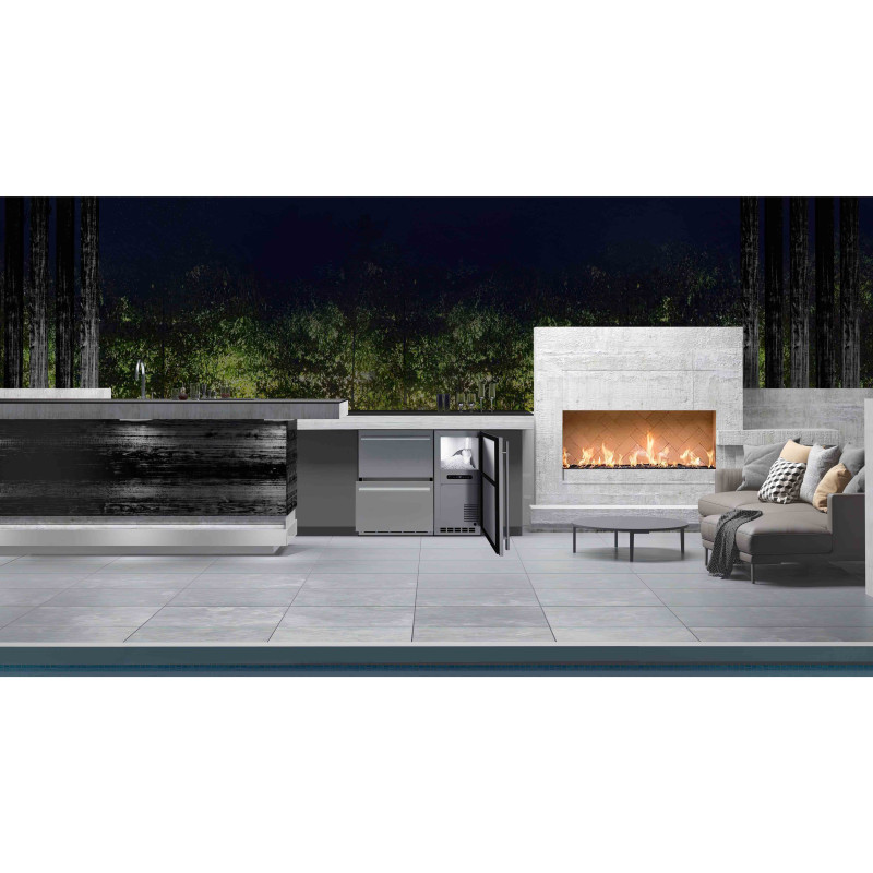 ULine Appliances 15" Outdoor Nugget Ice Machine AuthenTEAK