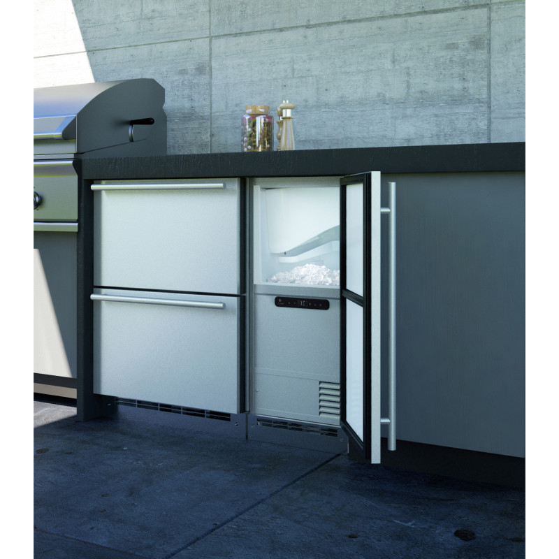 ULine Appliances 15" Outdoor Clear Ice Machine AuthenTEAK