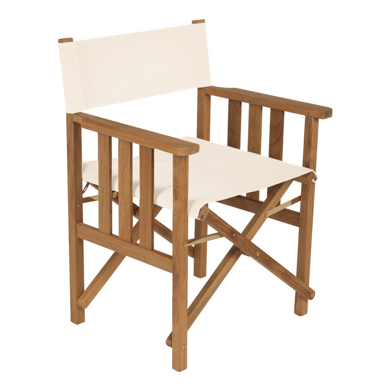 Barlow Tyrie Safari Folding Teak Director's Chair AuthenTEAK