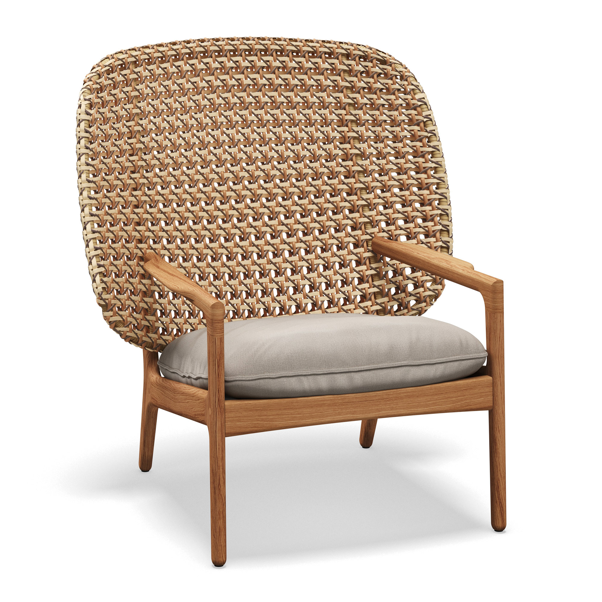 Gloster Kay Teak High Back Lounge Chair AuthenTEAK