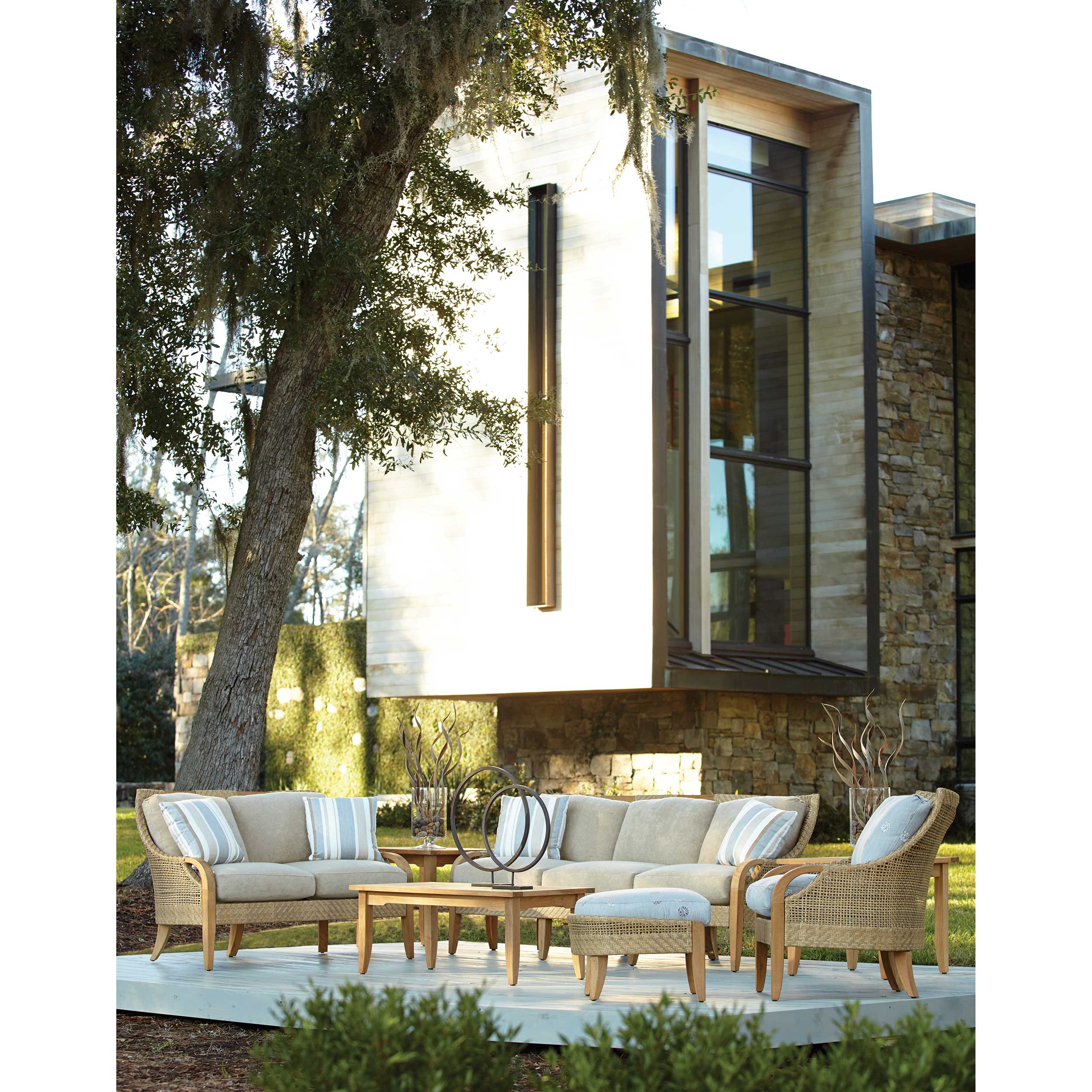 Lane Venture Edgewood Woven Lounge Chair AuthenTEAK