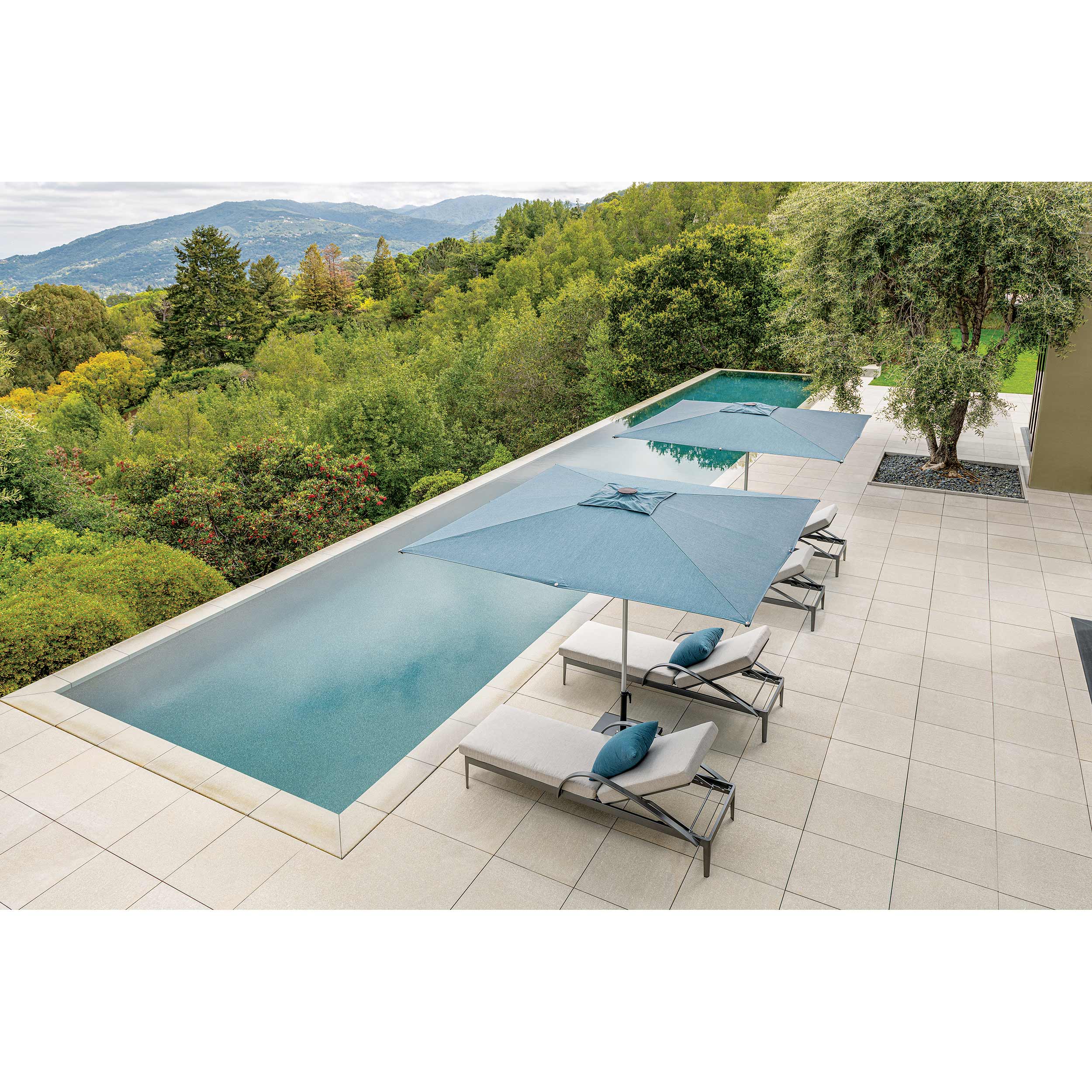 Shademaker Libra 6'6" Square Aluminum Commercial Market Patio Umbrella