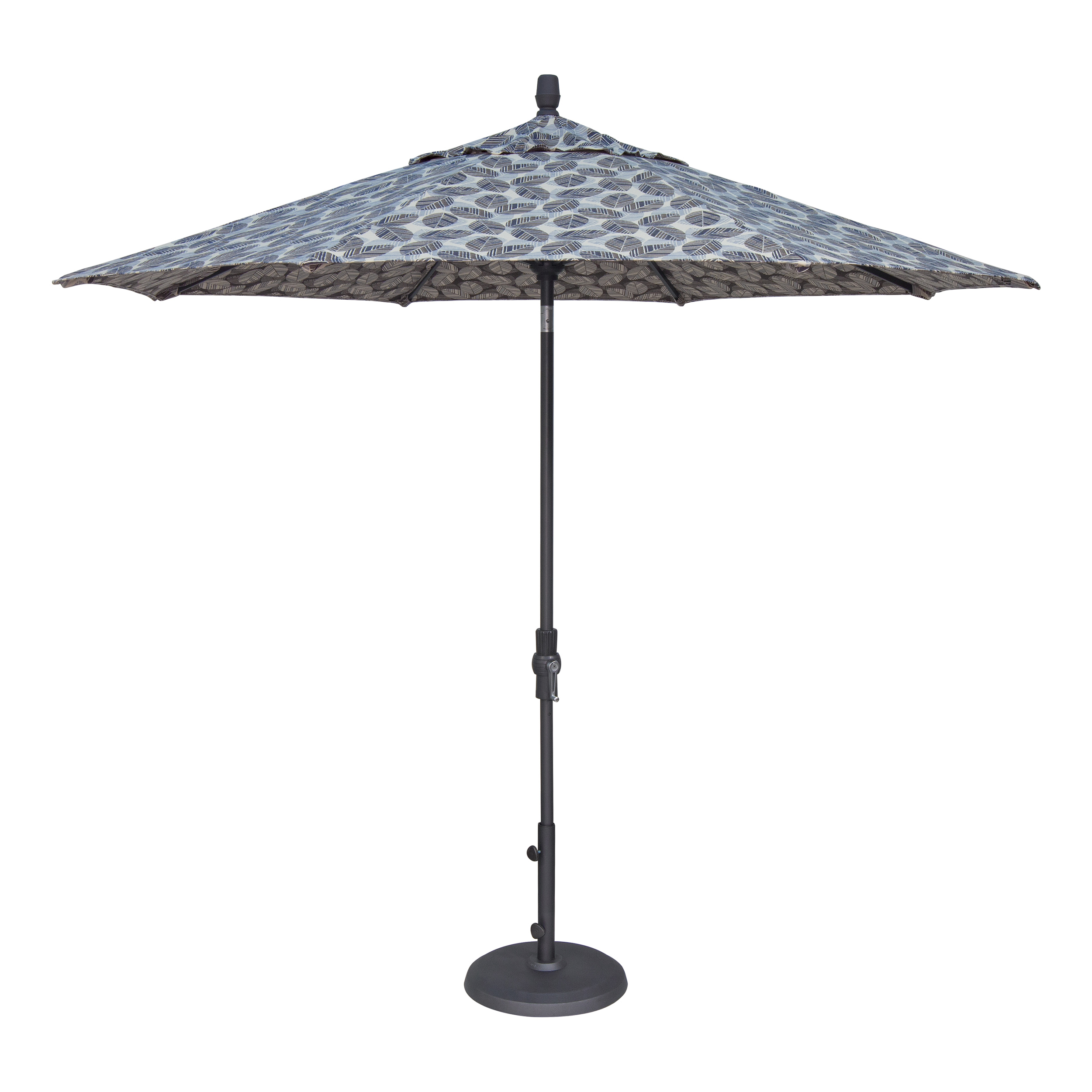 9 ft steel tilt patio umbrella in denim even shade ANGELES HOME 9 ft. Metal