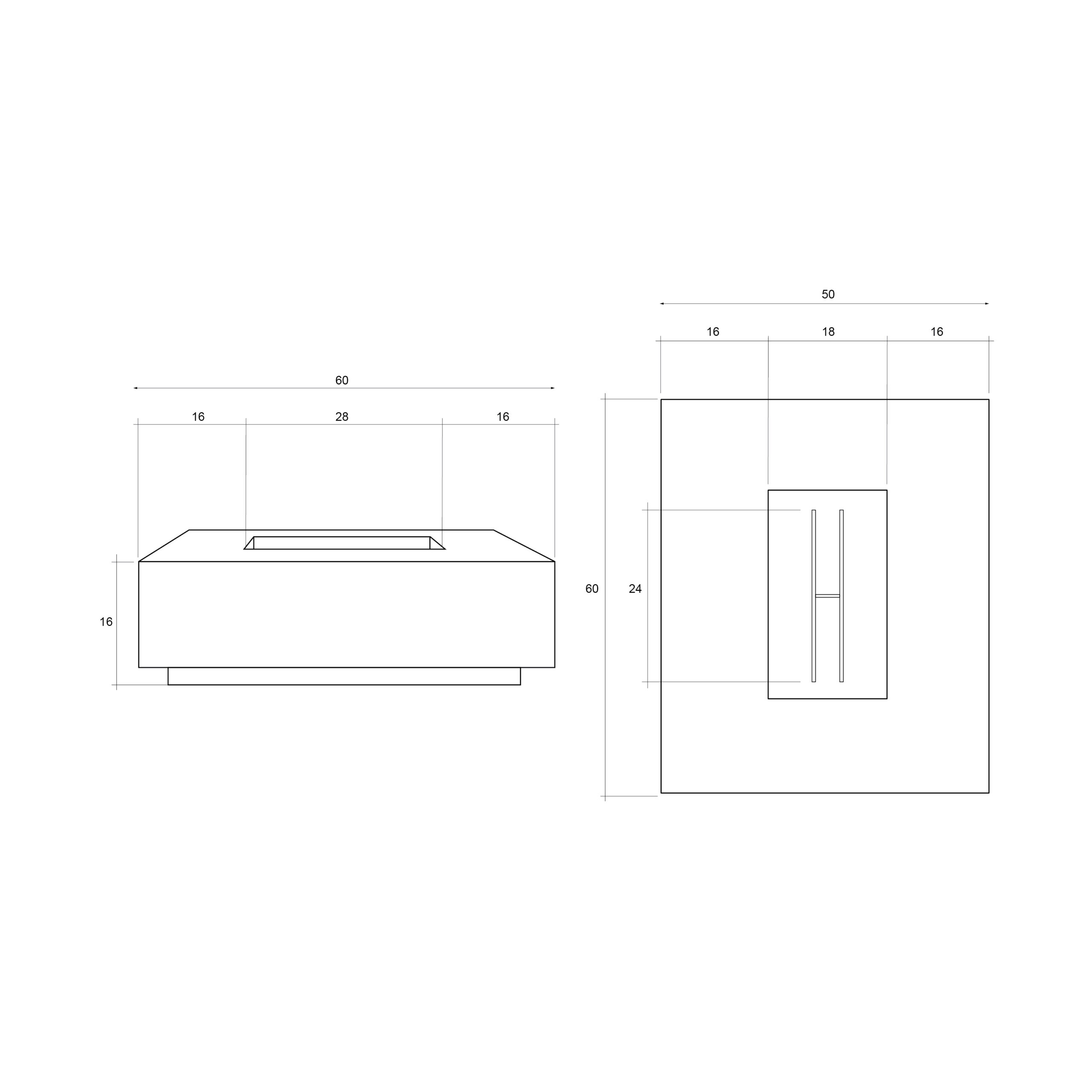 Prism Hardscapes Tavola 7 Rectangular 60" Concrete Gas Fire Table ...